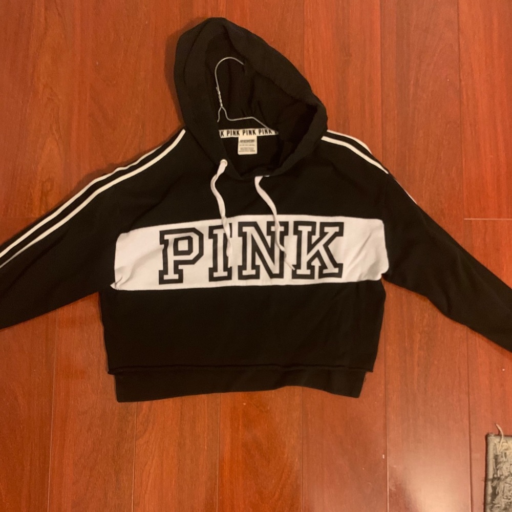Pink cropped hoodie